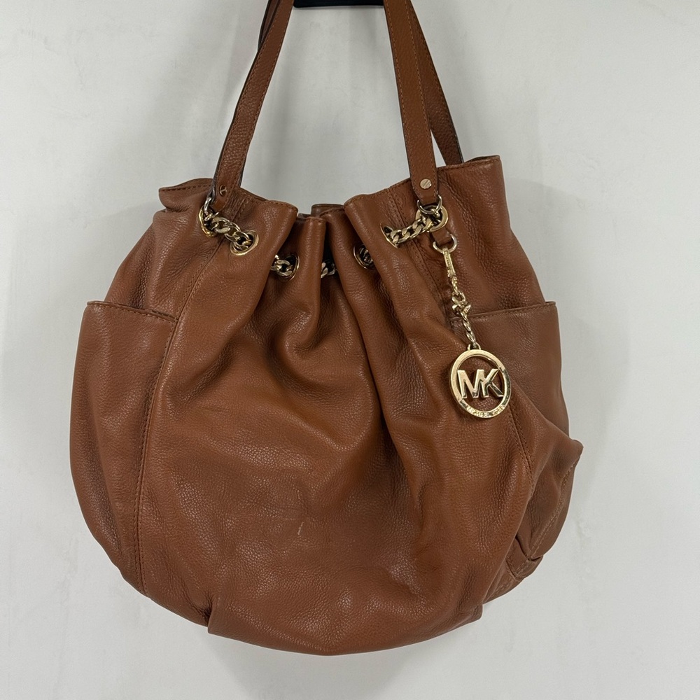 Michael Kors Tan Leather Shoulder Bag
